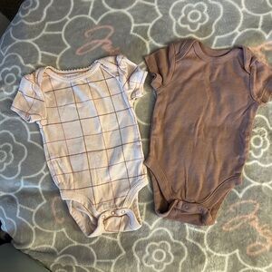 Baby Onesies - Pink and Brown